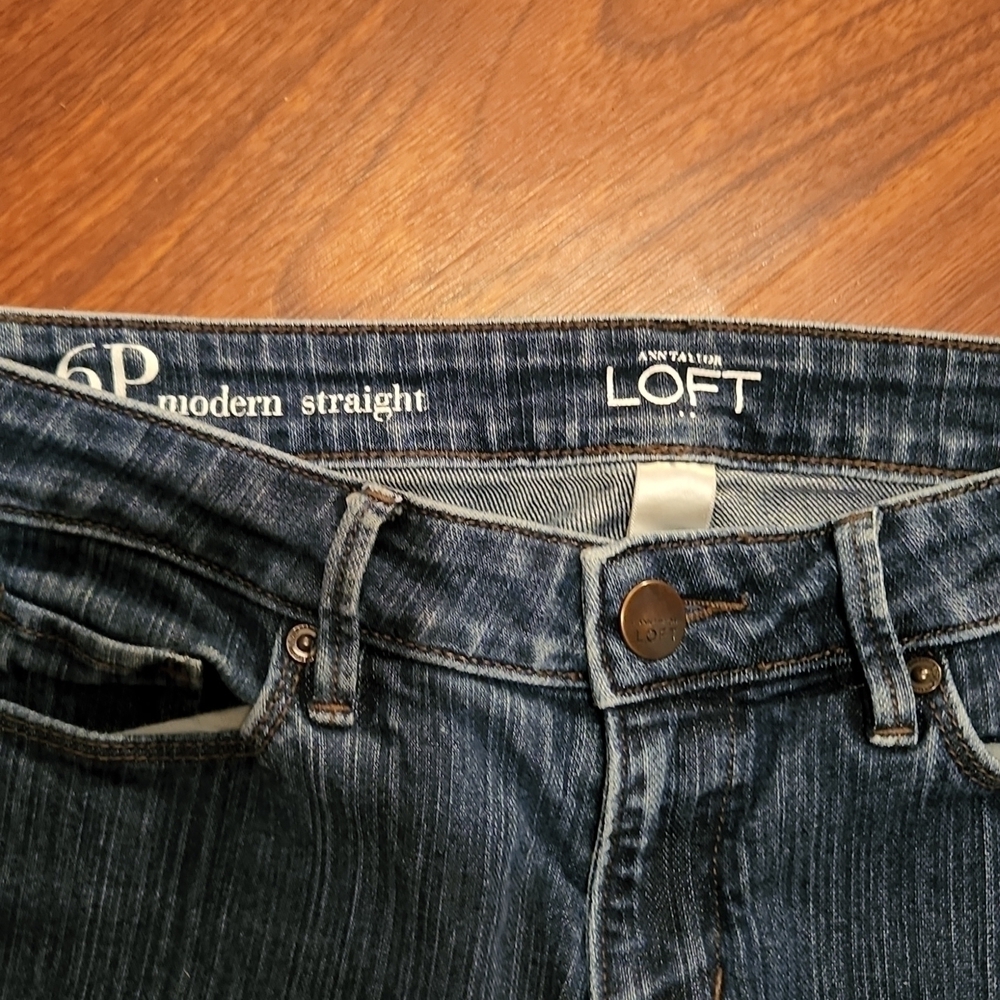 Ann Taylor Loft Womens Jeans Size 6 Petite Modern Straight Denim - Picture 10 of 15